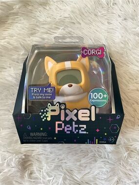 Pixel Petz Corgi Interactive Toy - Yellow Corgi Dog
